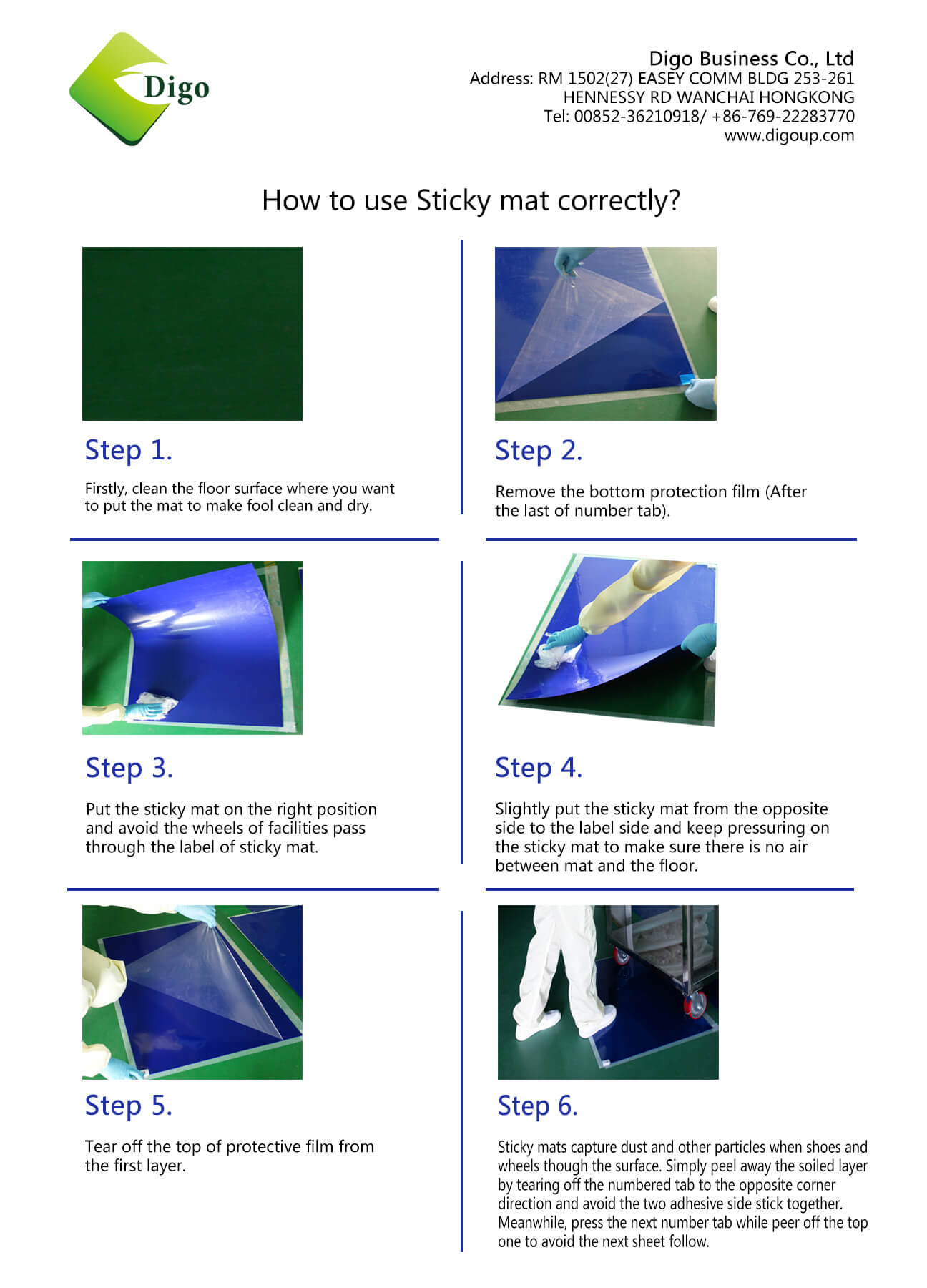 Tips for using sticky mat